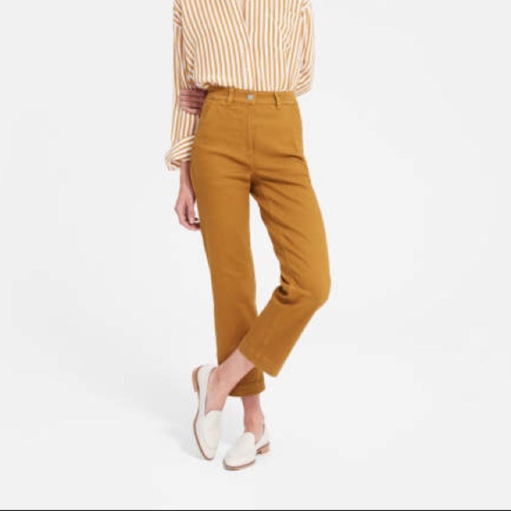 Everlane Straight Leg Crop - Golden Brown